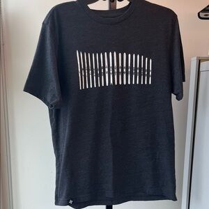 Ski the East Ski Quiver Charcoal Graphic Tee with White Design.Size M